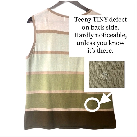 2/$25- Gloria Vanderbilt Sleeveless Ombré Green Knit Top - Picture 8 of 13